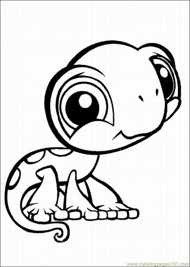 Plansa de colorat cu Littlest Pet Shop 46 41